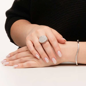 Pulseira Ouro Branco E Diamantes