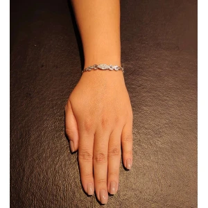 Pulseira Ouro Branco E Diamantes