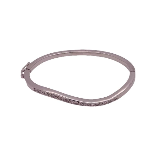 Pulseira Ouro Branco E Diamantes