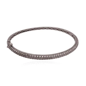 Pulseira Ouro Branco E Diamantes