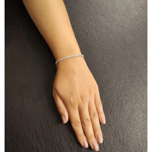 Pulseira Ouro Branco E Diamantes