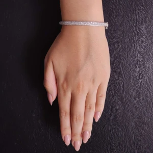 Pulseira Ouro Branco E Diamantes