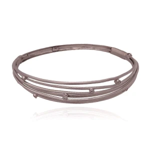 Pulseira Ouro Branco E Diamantes