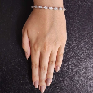 Pulseira Ouro Branco E Diamantes Pulseira Ouro Branco E Diamantes