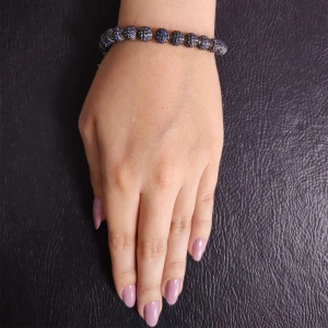 Pulseira Ouro Branco E Safiras Azuis Pulseira Ouro Branco E Safiras Azuis