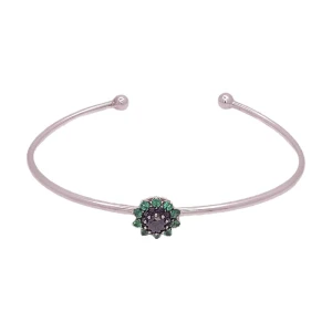 Pulseira Ouro Branco, Esmeraldas E Diamantes