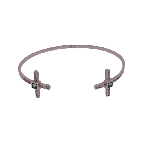 Pulseira Ouro Branco, Turmalinas E Diamantes