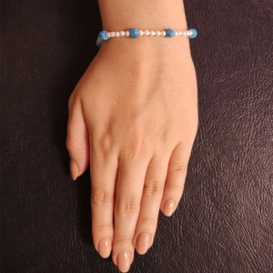 Pulseira Pérolas, Turquesas E Fecho Ouro 18K